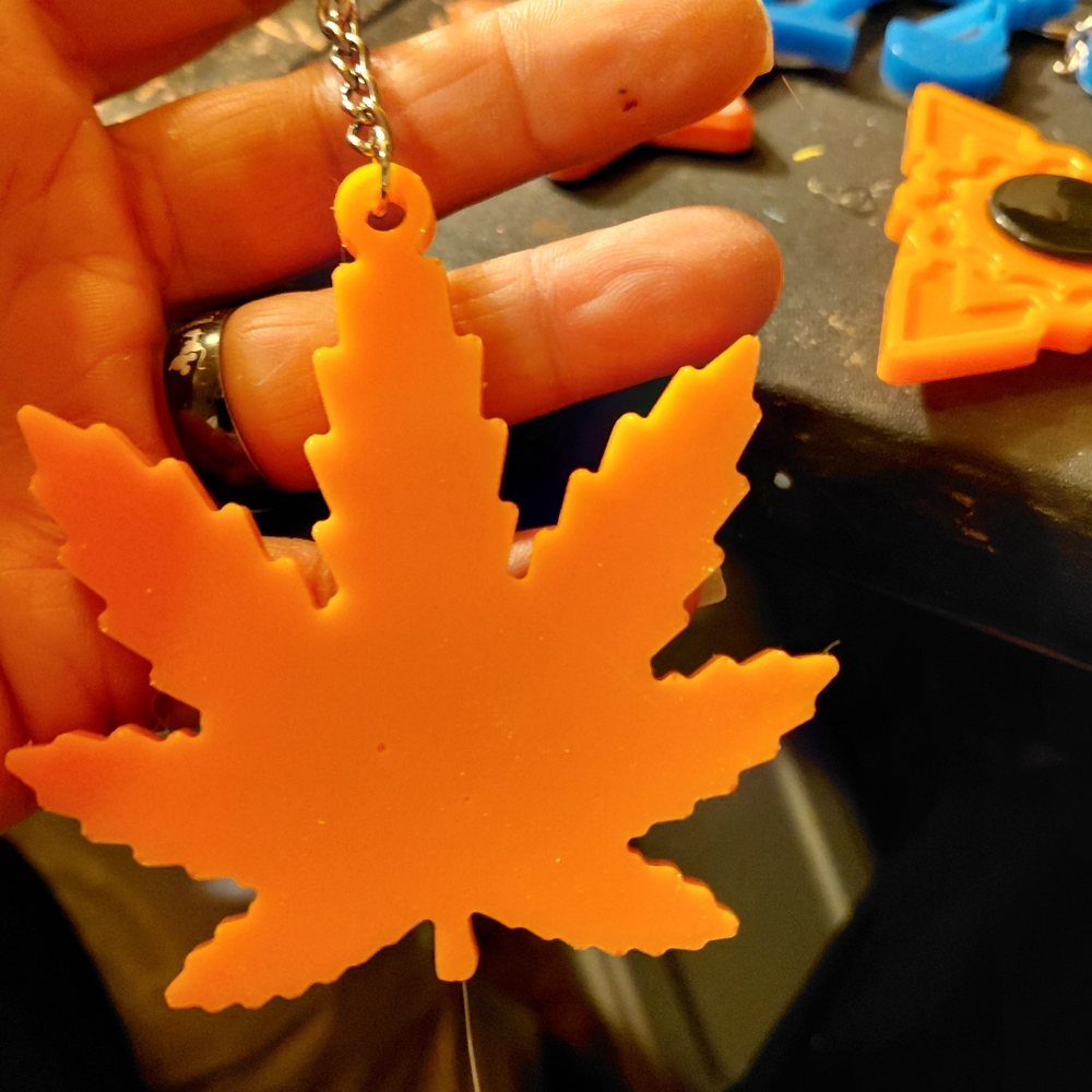 Orange Leaf Key Holder